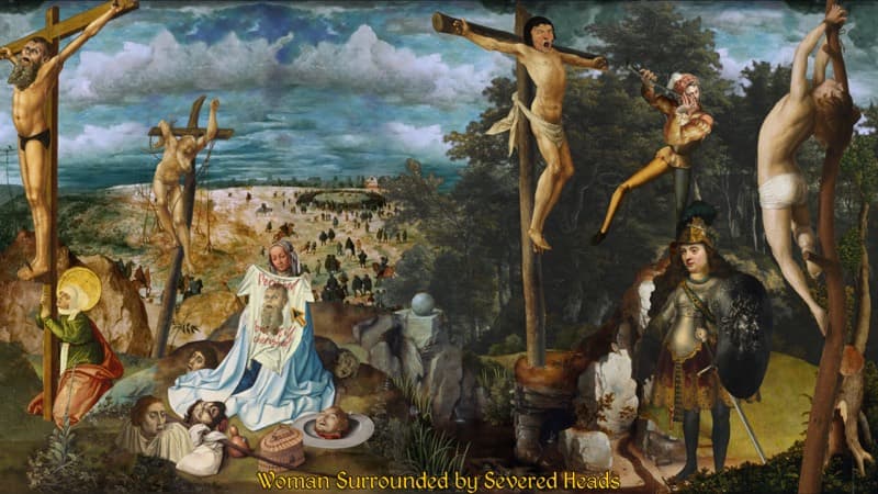 The Procession to Calvary — Old-master painting collage