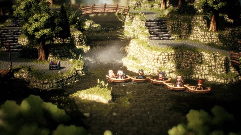 OCTOPATH TRAVELER II — Pixel sprites in 3D worlds